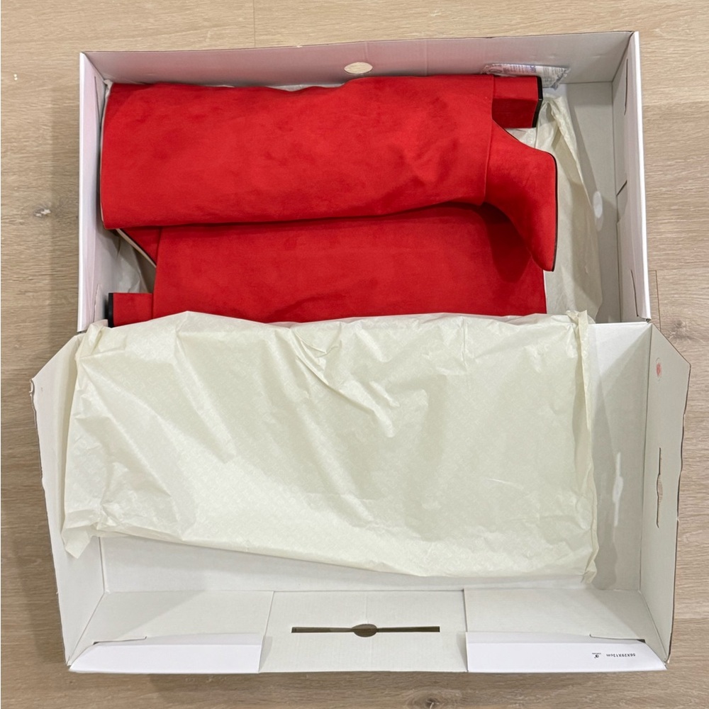 NWT Marc Fisher Red Fadila Boots Over-the-Knee